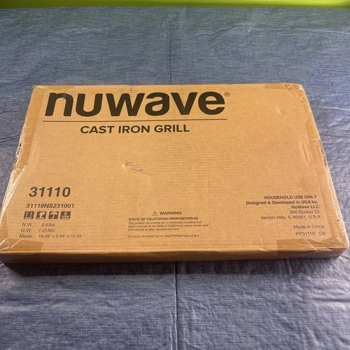 Nuwave Cast Iron Grill, Non-Stick Grilling Surface