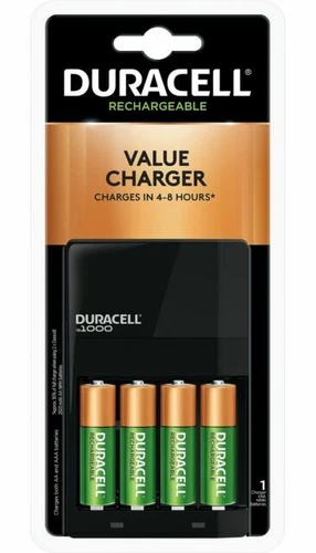 Duracell CEF14 NiMH Battery Value Charger with 4 AA Batteries