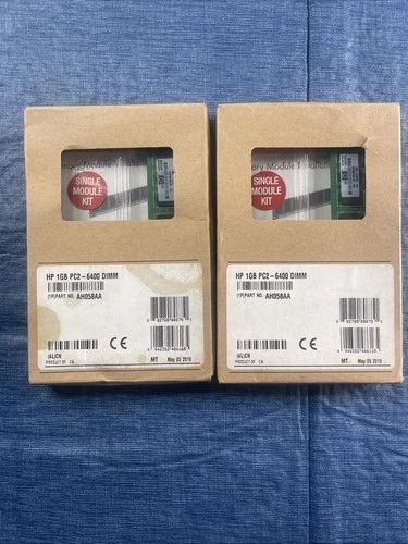 HP PC2-6400 1 GB DIMM 800 MHz DDR2 SDRAM Memory (AH058AA) X2